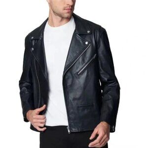 NWT $298 BLANKNYC Intoxicating Full Zip Leather Jacket Black Size Small